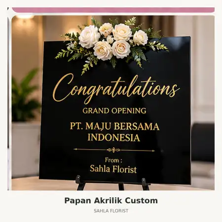 Papan Bunga Akrilik Jatiuwung